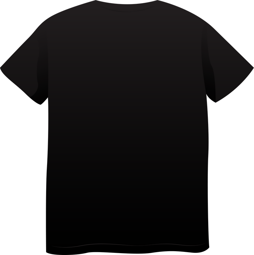 Black Plain T-shirt Back Mockup Design